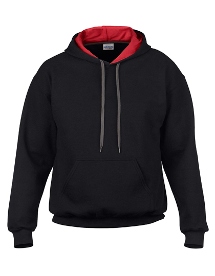 LSHOP Heavy Blendª Contrast Hooded Sweatshirt Black,Navy,Red,Royal,Sport Grey (Heather)